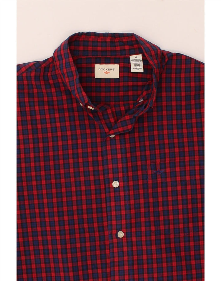 DOCKERS Mens Shirt Medium Red Check Cotton Vintage Dockers and Second-Hand Dockers from Messina Hembry 