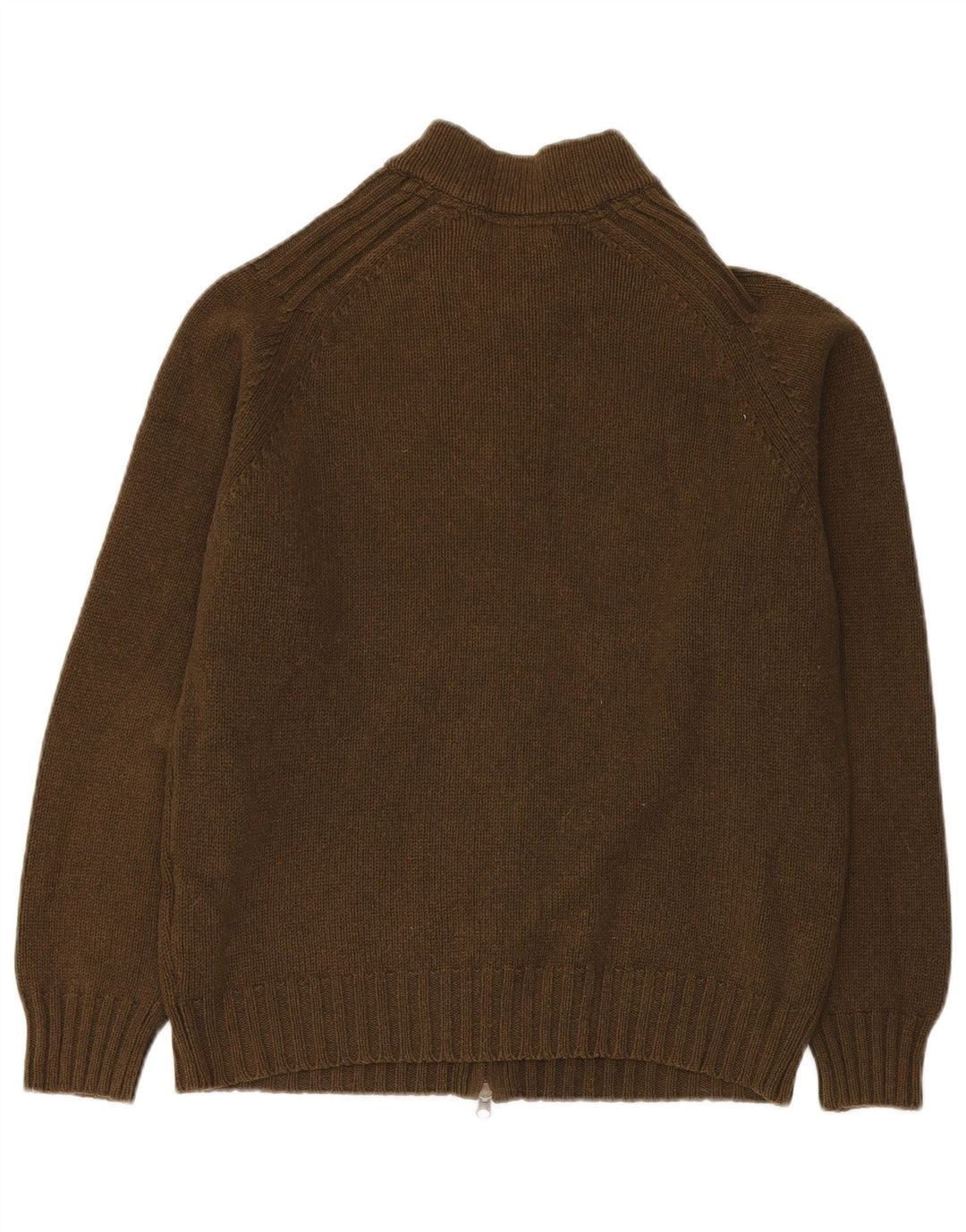 MASSIMO DUTTI Maglione cardigan da uomo in lana kaki media