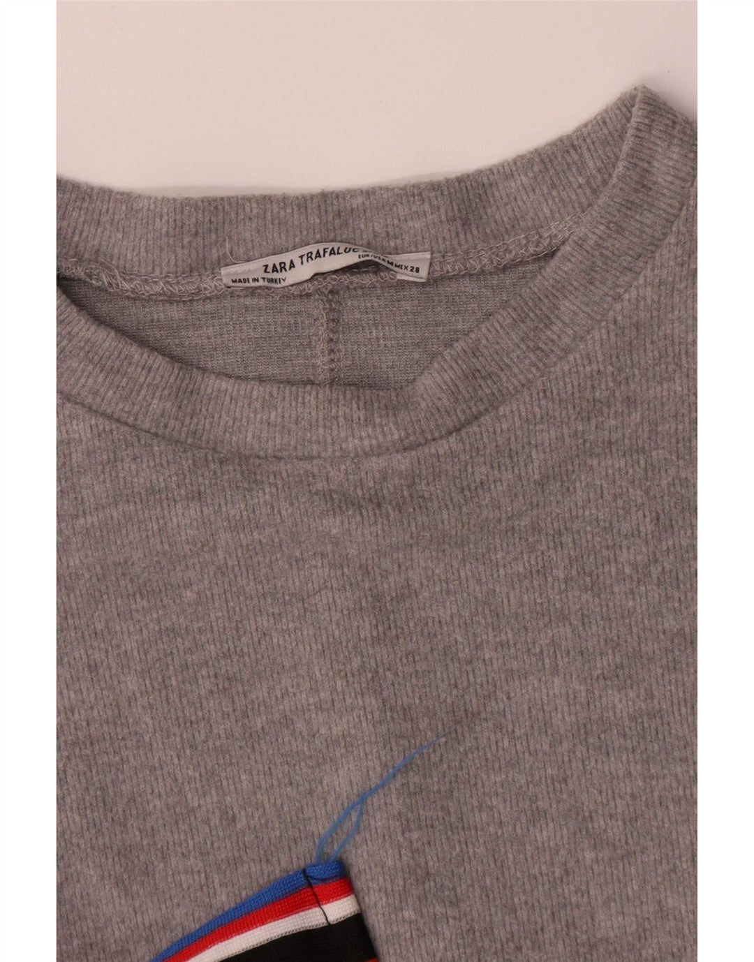 Top Zara da donna a maniche lunghe UK 14 Poliestere grigio medio
