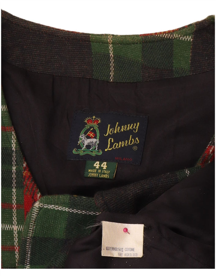 Giacca blazer corta da donna Johnny Lambs IT 44 medio a quadri multicolore