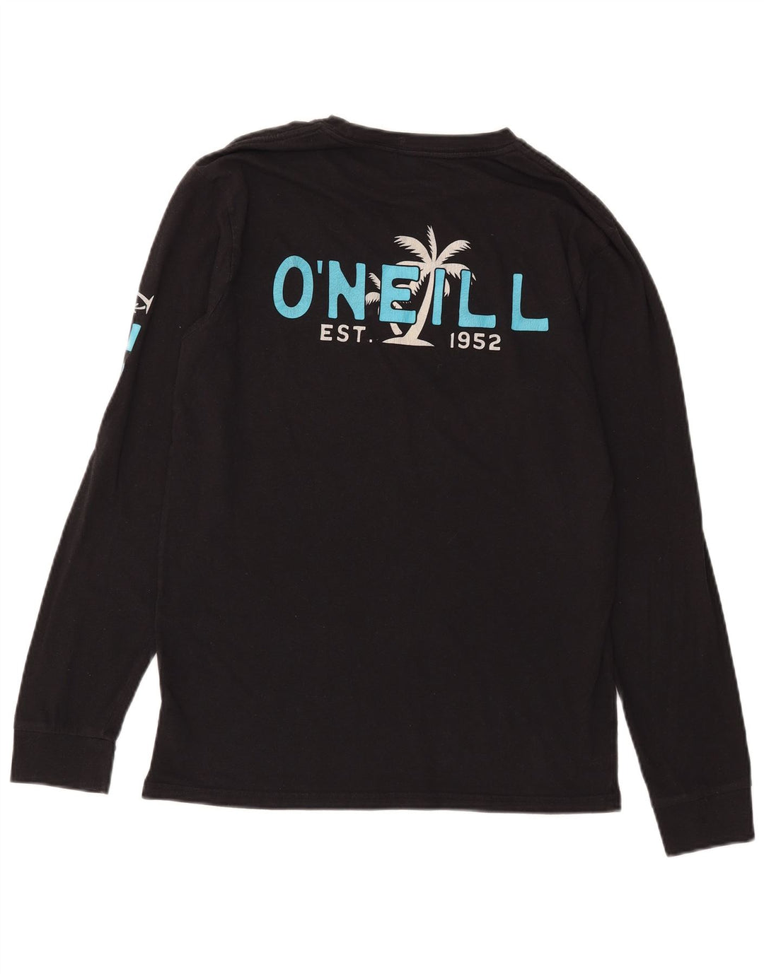 Top grafico da uomo O'Neill a maniche lunghe in cotone nero medio