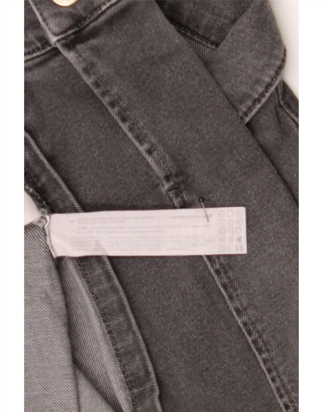 Abito denim Zara da donna UK 12 cotone grigio medio