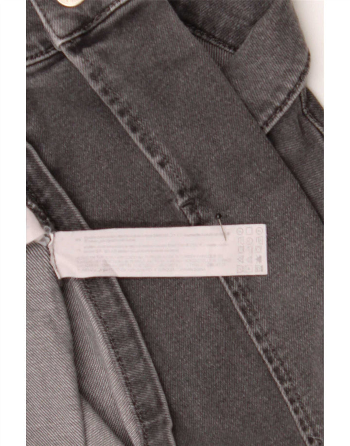 Abito denim Zara da donna UK 12 cotone grigio medio