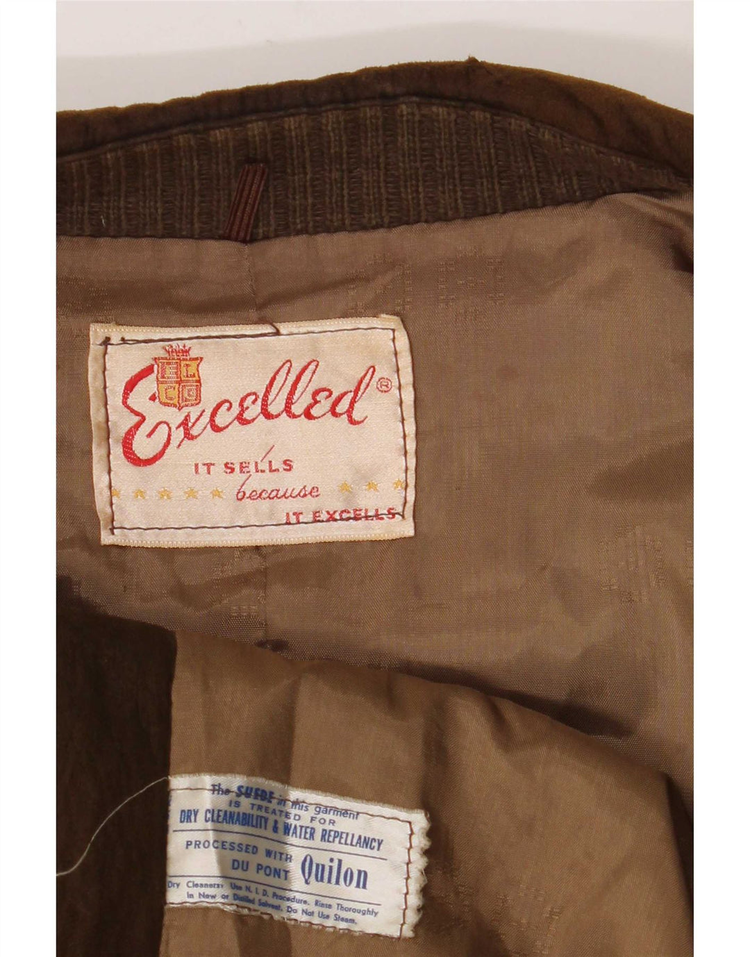 Giacca blazer da uomo in pelle scamosciata a 3 bottoni Excelled UK 42 XL pelle scamosciata marrone