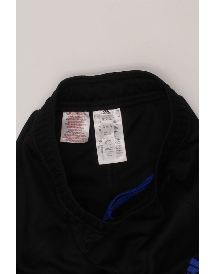 ADIDAS Boys Aeroready Tracksuit Trousers 7-8 Years  Black Plaid Polyester