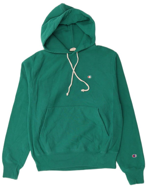 Maglione con cappuccio ampio da uomo Champion Reverse Weave, vestibilità ampia, piccolo in cotone verde