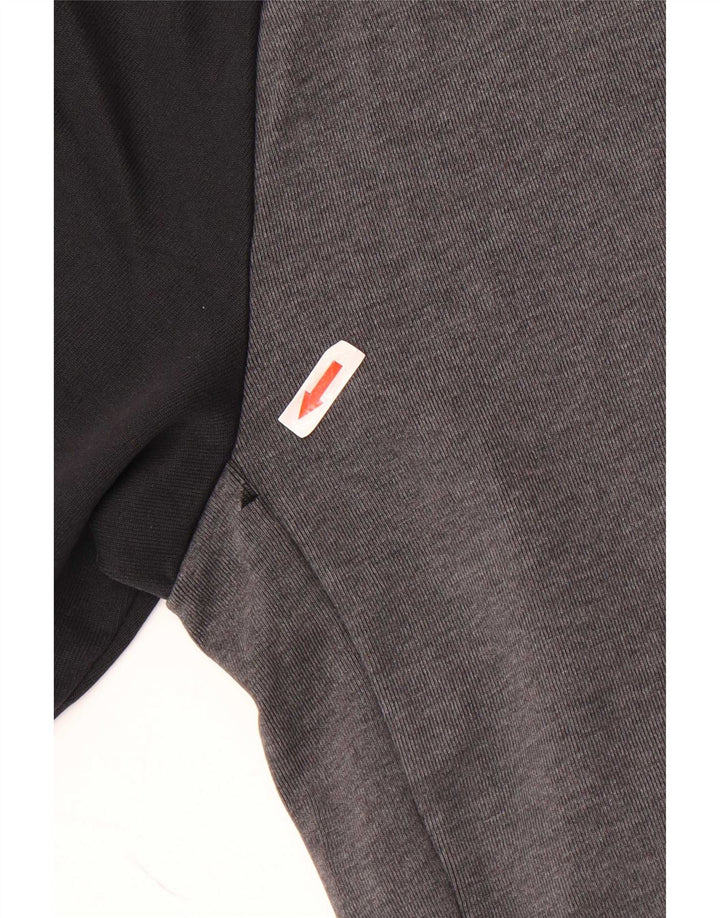 Felpa con grafica Nike da uomo, maglione piccolo grigio color block