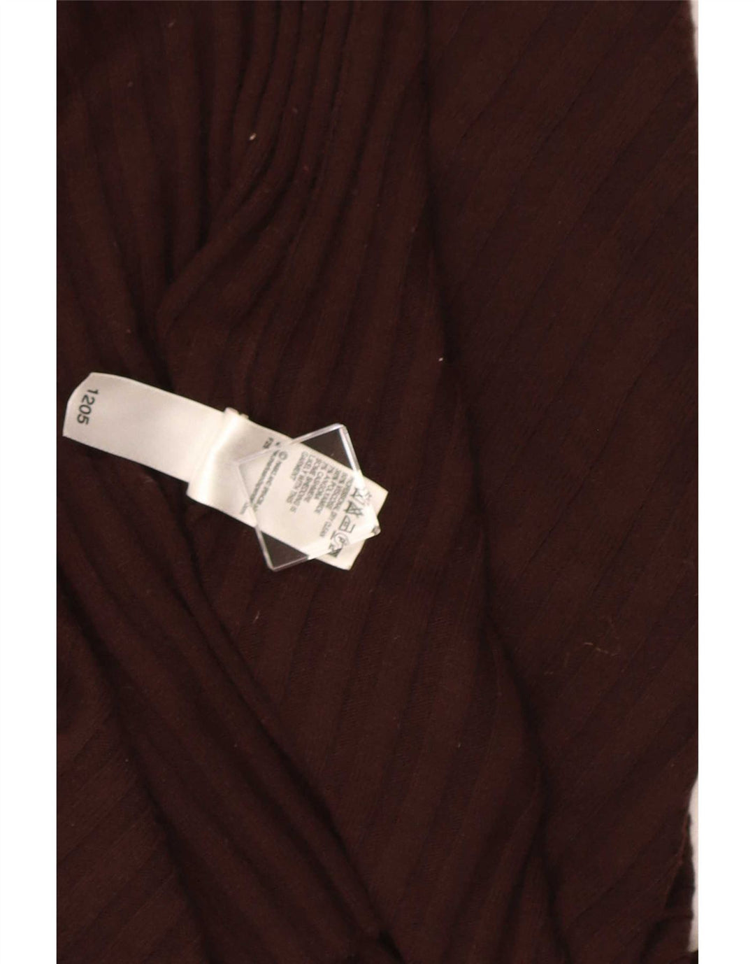 Maglione cardigan asimmetrico da donna Marks & Spencer UK 8/10 piccolo marrone