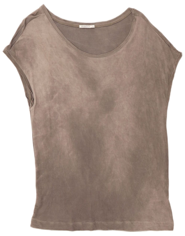 T-shirt da donna Marella Top UK 14 Viscosa grigio medio