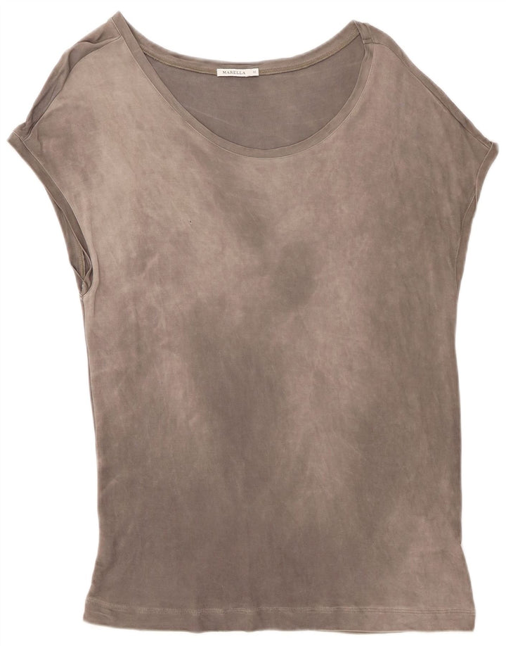 T-shirt da donna Marella Top UK 14 Viscosa grigio medio