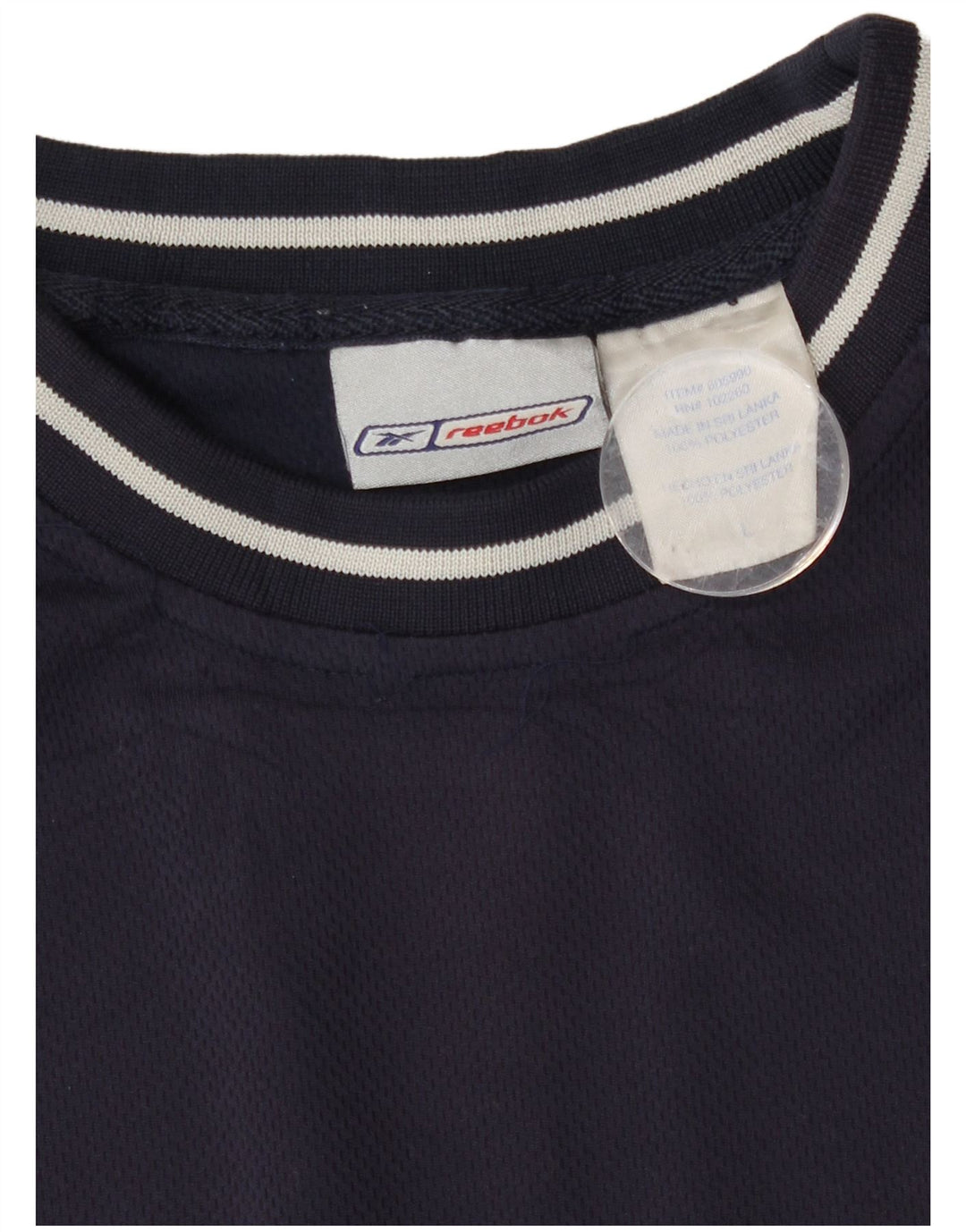 T-shirt da uomo Reebok Top Large in poliestere blu navy