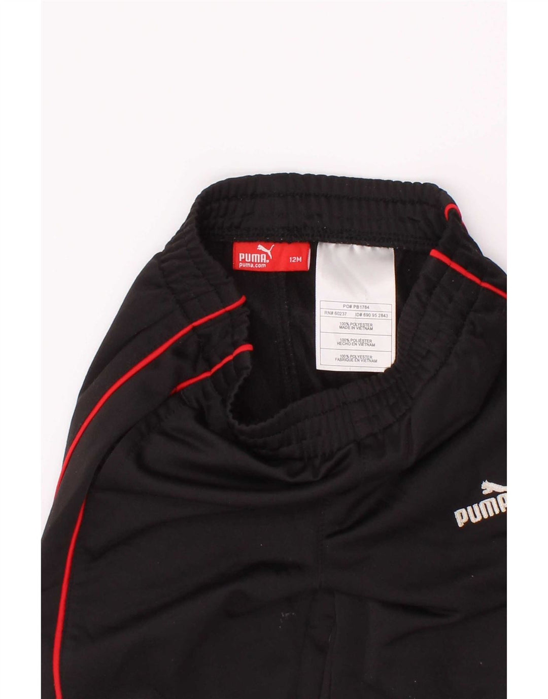 Pantaloni della tuta da bambino Puma da 9 a 12 mesi in poliestere blu navy