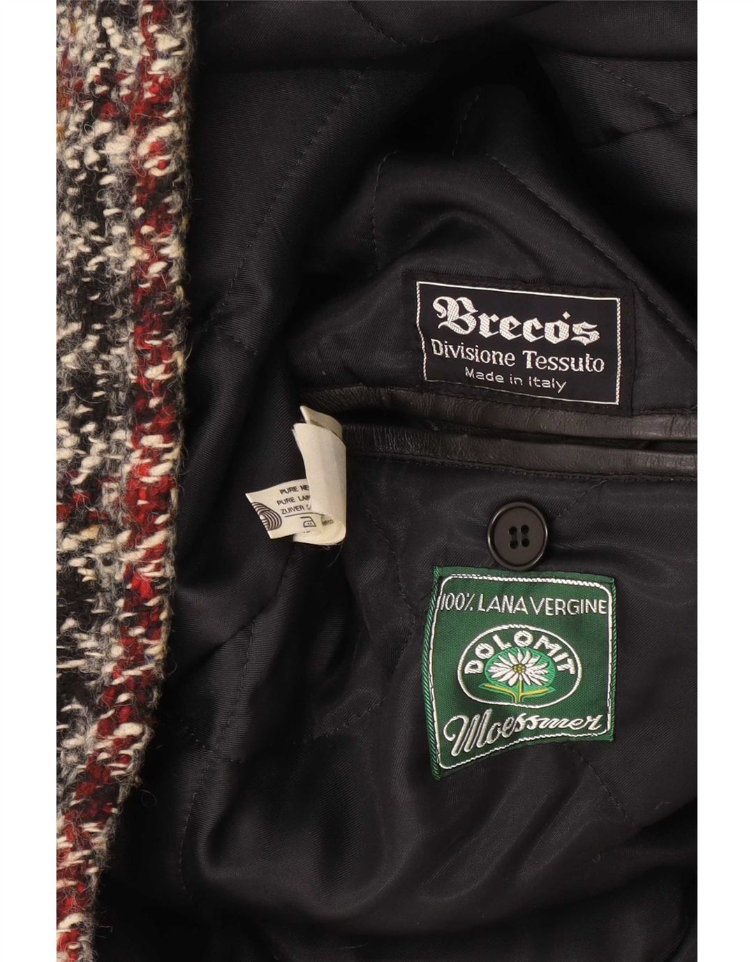 Giacca blazer doppiopetto da uomo Breco IT 48 medio a quadri multicolore