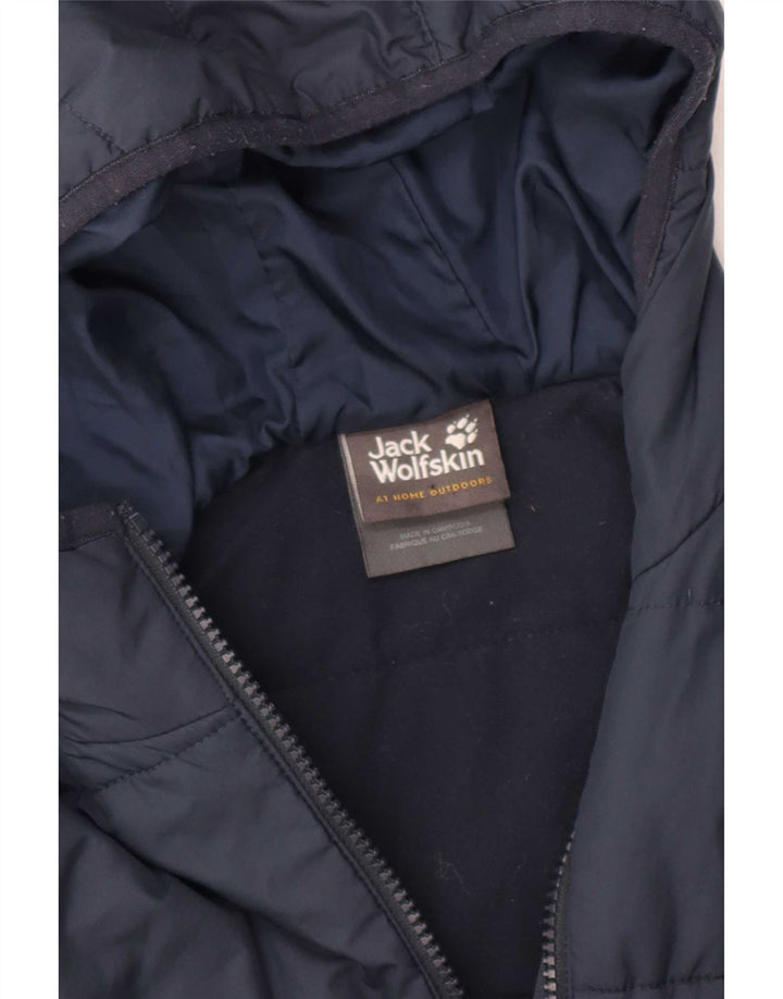 Jack Wolfskin Giacca imbottita con cappuccio per ragazzi 9-10 anni Blu navy