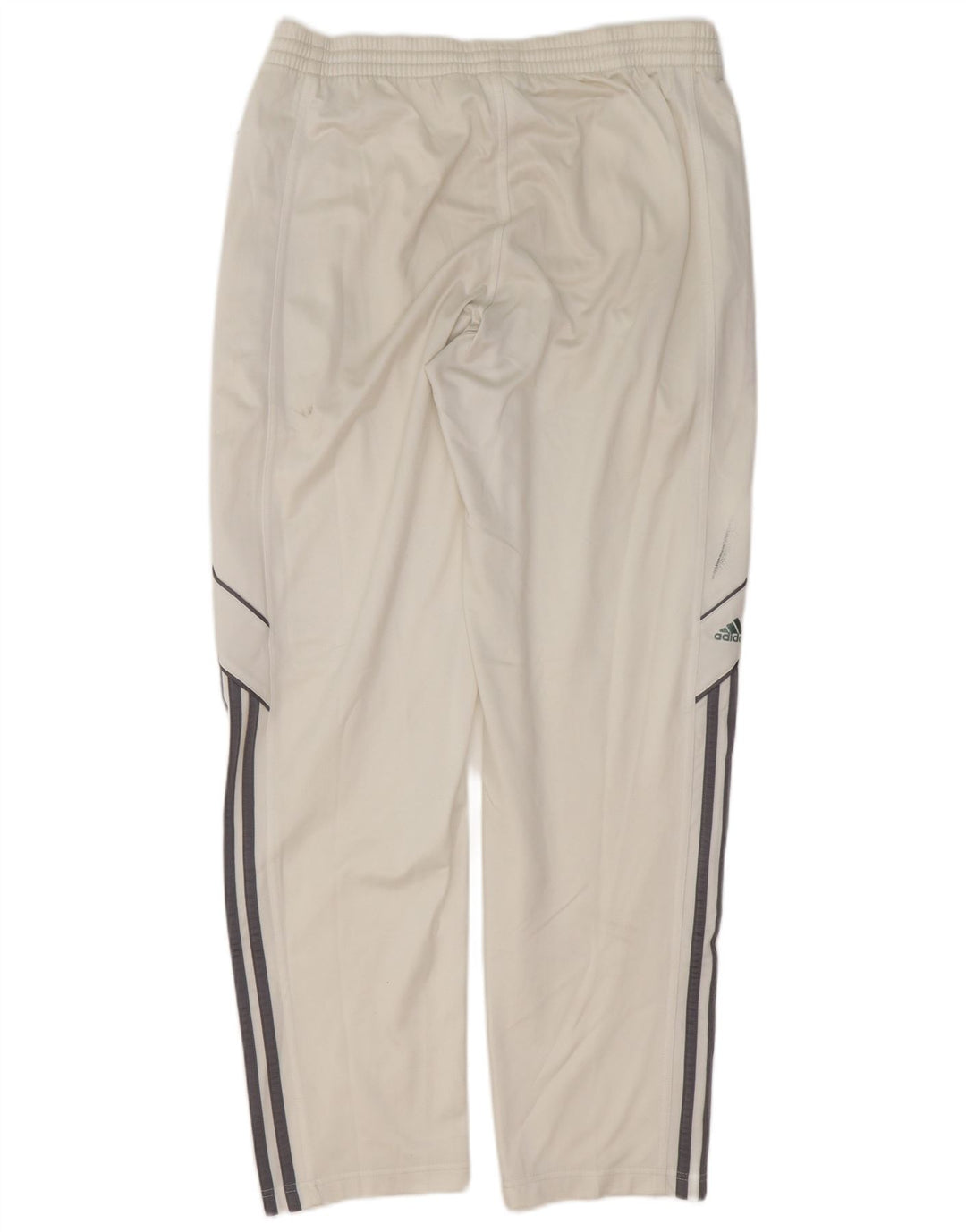 Pantaloni da tuta Adidas da uomo in poliestere bianco medio