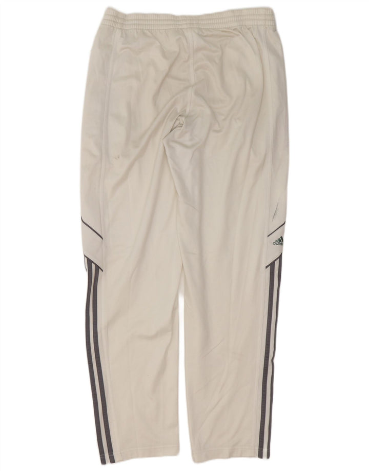 Pantaloni da tuta Adidas da uomo in poliestere bianco medio