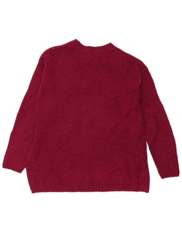 Maglione maglione con scollo a barca da donna Marks & Spencer UK 10 piccolo bordeaux