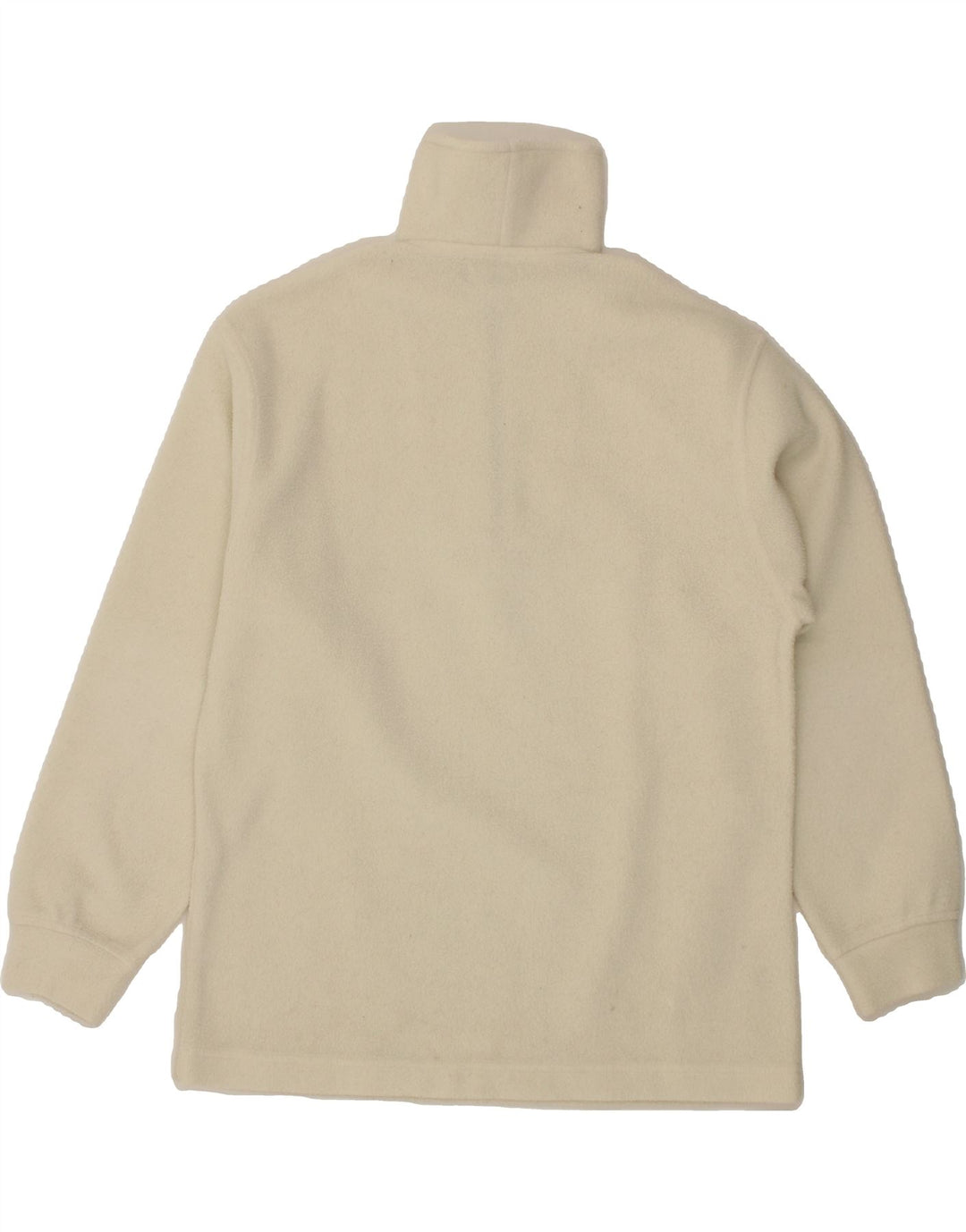 BELFE & BELFE Womens Zip Neck Fleece Jumper UK 14 Medium Off White Vintage Belfe & Belfe and Second-Hand Belfe & Belfe from Messina Hembry 
