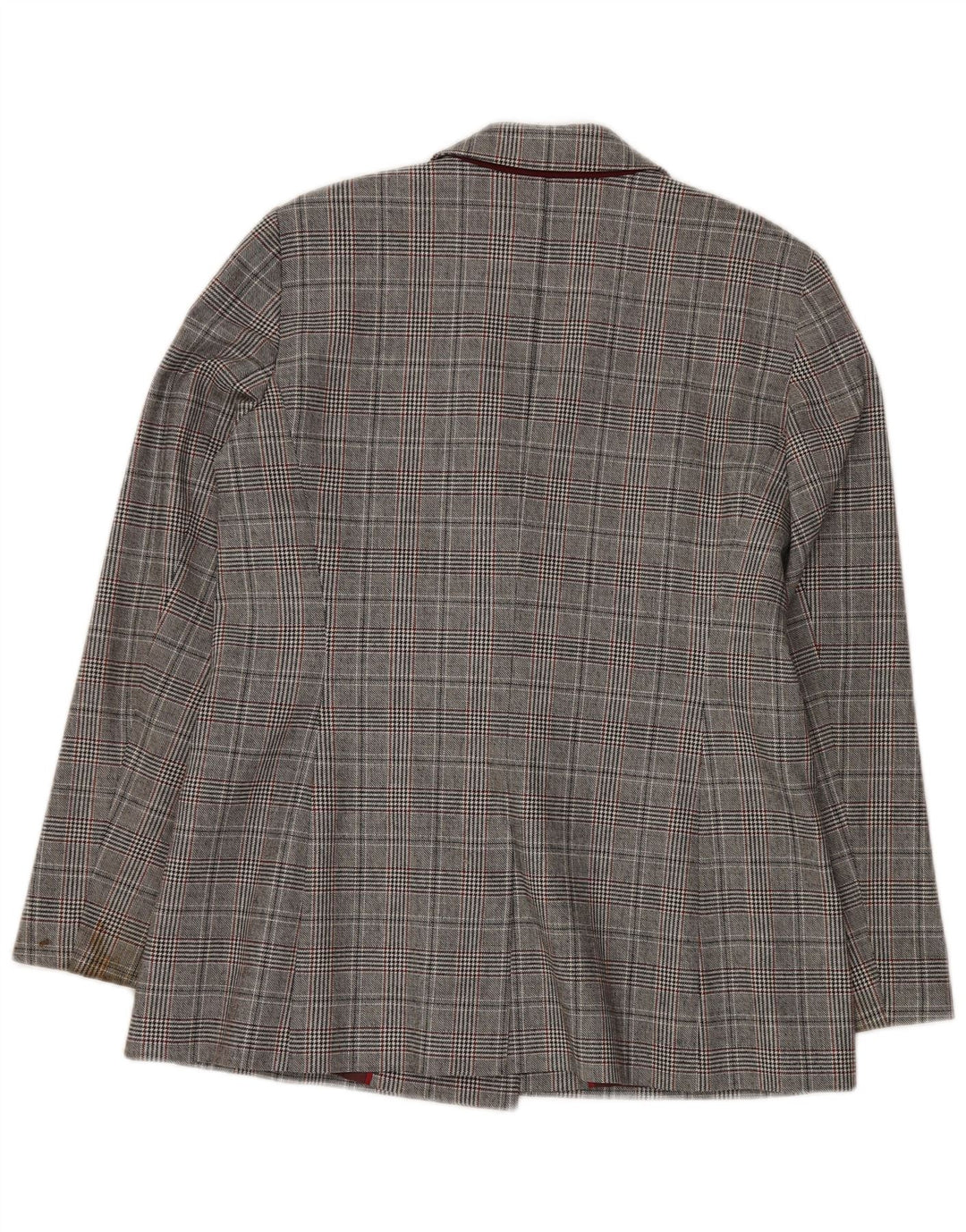 Giacca blazer doppiopetto da donna JIGSAW UK 14 grande pied de poule grigio