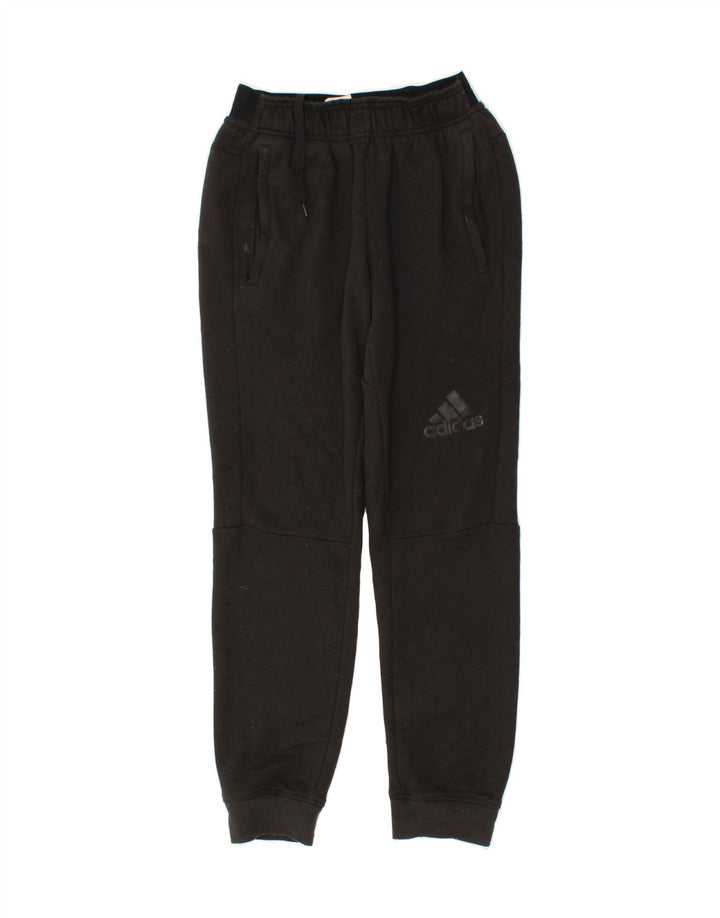 ADIDAS Mens Climalite Graphic Tracksuit Trousers Joggers Small Black Vintage Adidas and Second-Hand Adidas from Messina Hembry 