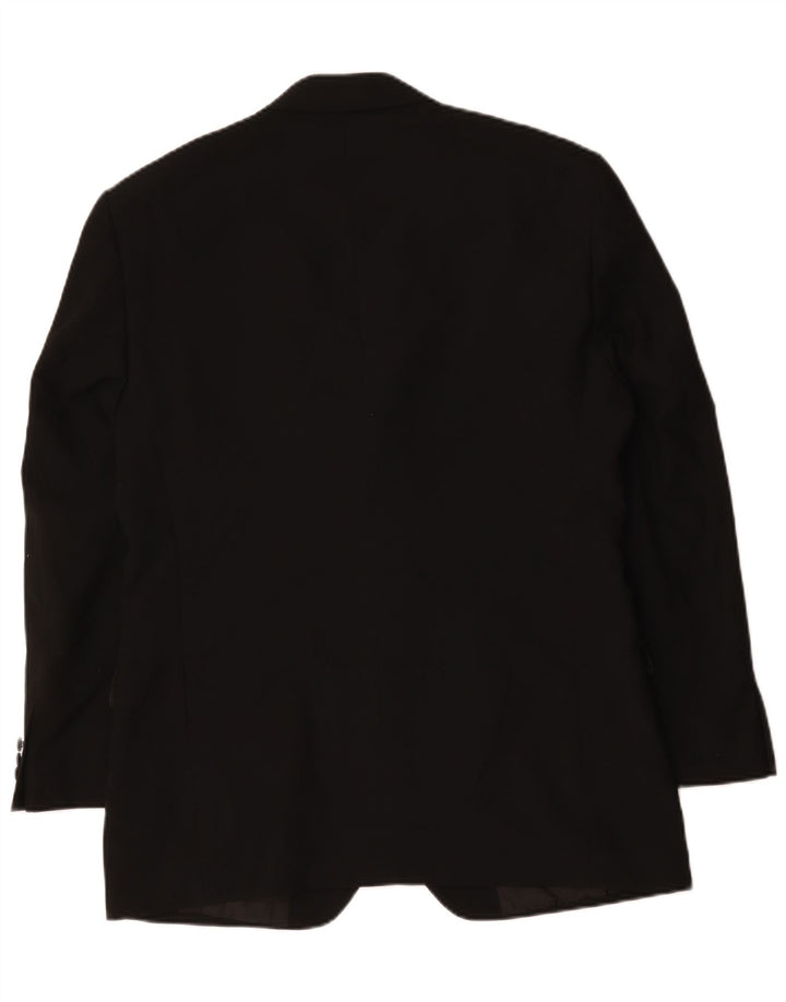 Giacca blazer a 2 bottoni da uomo Marks & Spencer UK 40 poliestere nero medio