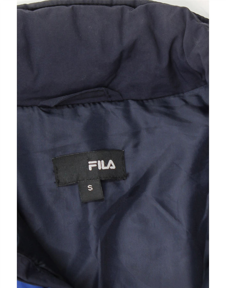 Giacca imbottita da uomo FILA UK 36 Small Blu Navy Colourblock in poliammide