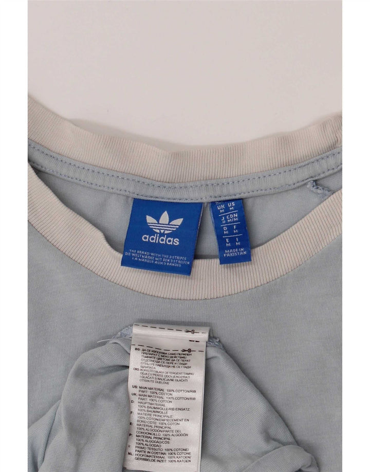 T-shirt da uomo Adidas Top in cotone blu medio