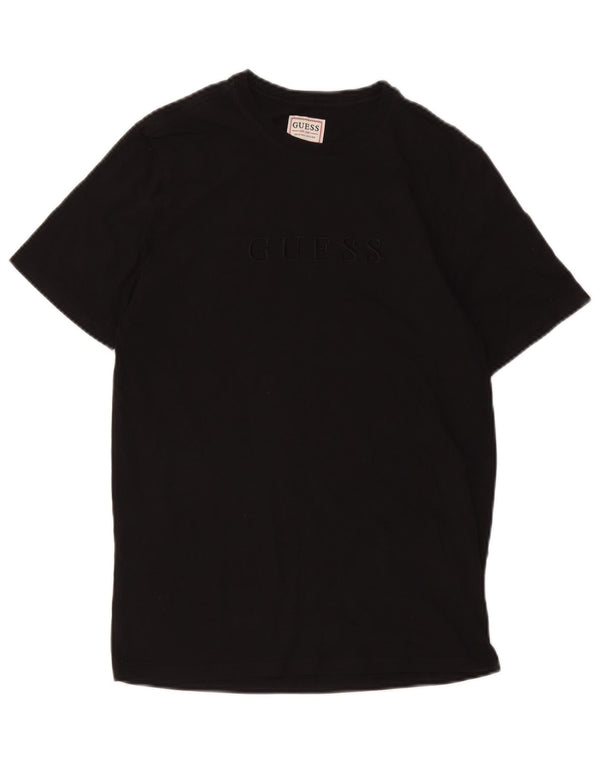 T-shirt grafica da uomo Guess Top UK 34 XS cotone nero
