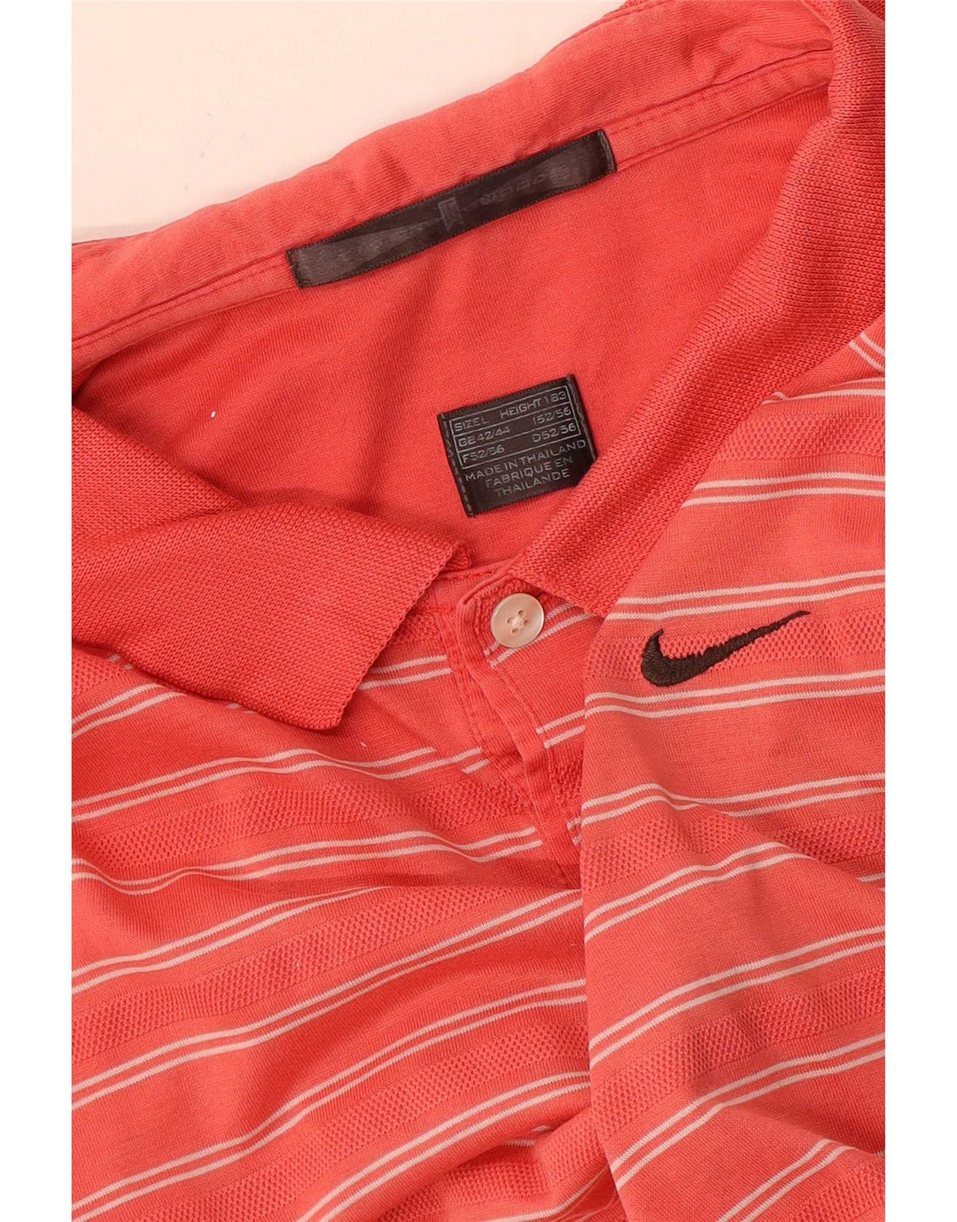 Polo Nike Uomo UK 42/44 Grandi Righe Rosse