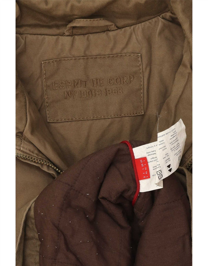 Giacca pratica da uomo Esprit UK 40 grande cotone marrone