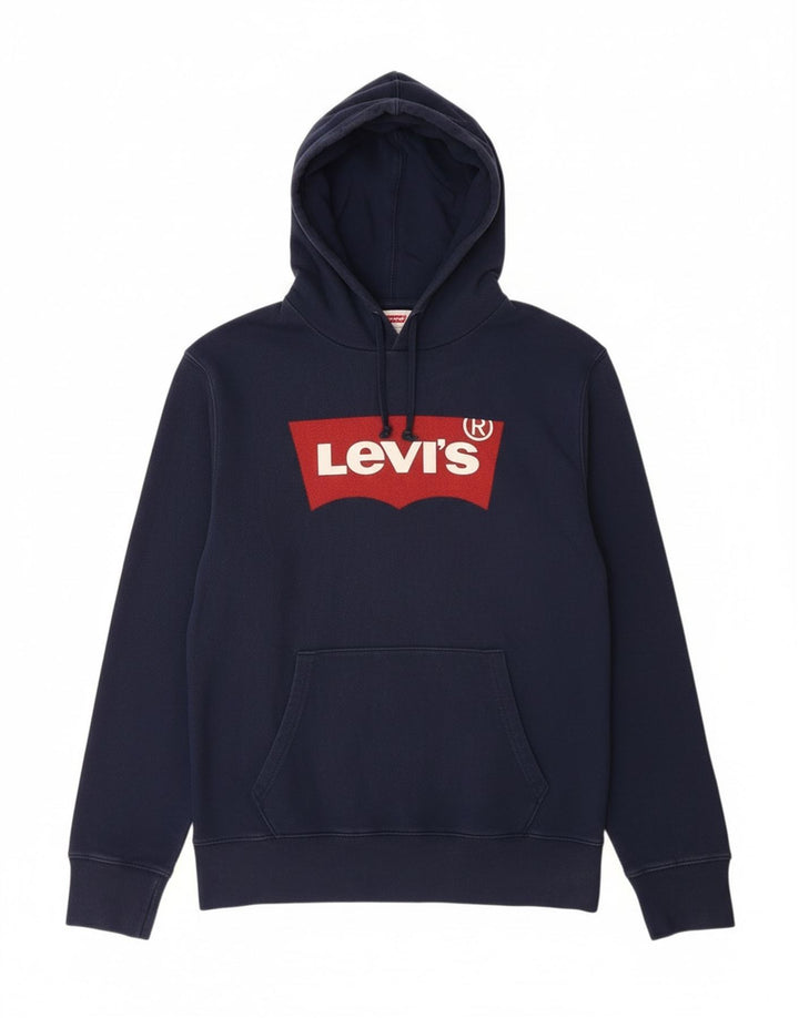Maglione con cappuccio grafico da uomo Levi's piccolo in cotone blu navy
