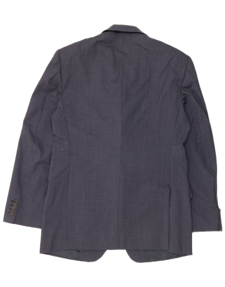 Giacca blazer da uomo a 3 bottoni Burberry IT 54 Large in lana blu navy