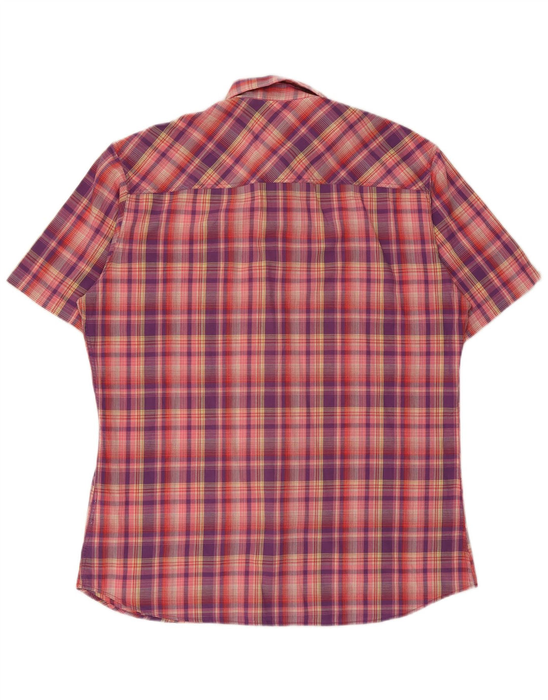 Marlboro Classics Camicia Uomo a Maniche Corte XL Cotone a Quadri Rosa