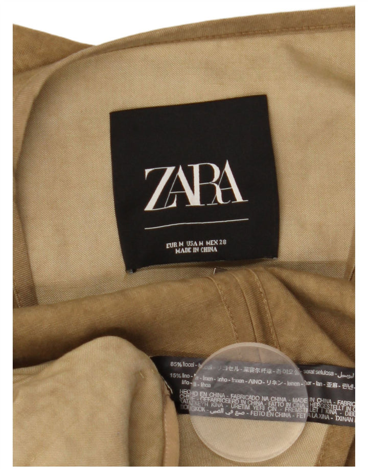 Abito chemisier ZARA Donna UK 14 Lyocell Verde Medio