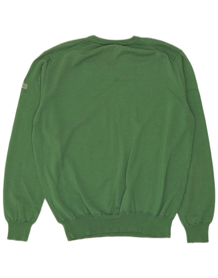 Maglione da uomo HUGO BOSS con scollo a V grande verde