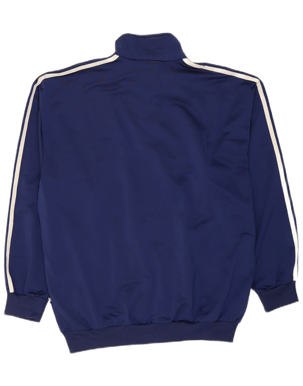 ADIDAS Mens Tracksuit Top Jacket UK 42/44 Large Navy Blue Polyester