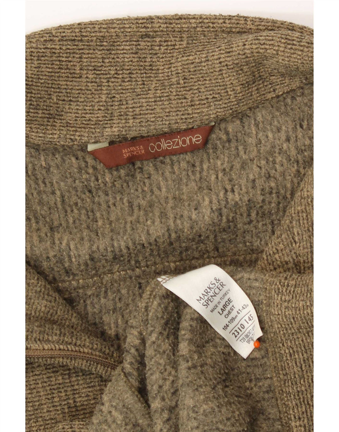 Giacca da ginnastica da uomo Marks & Spencer grande in poliestere chiazzato color kaki