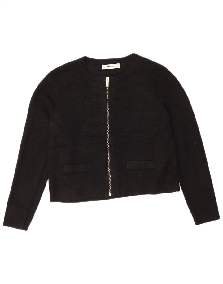 Maglione cardigan corto da donna Zara UK 10 piccolo nero