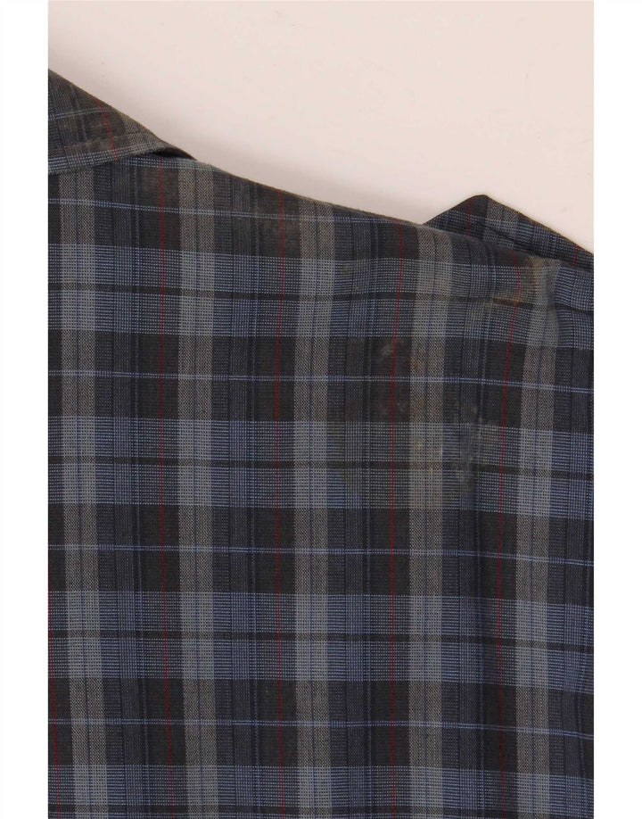 Giubbotto bomber militare vintage da uomo IT 52 XL in poliestere a quadri blu