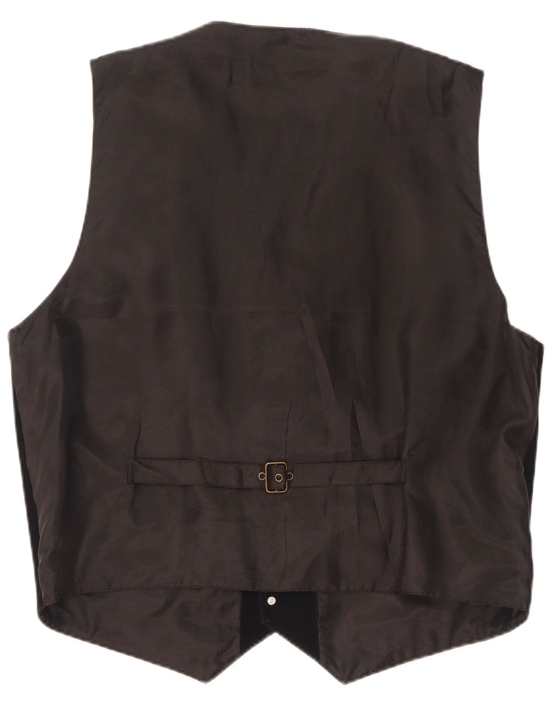 Gilet vintage da uomo in pelle scamosciata grande in pelle scamosciata nera