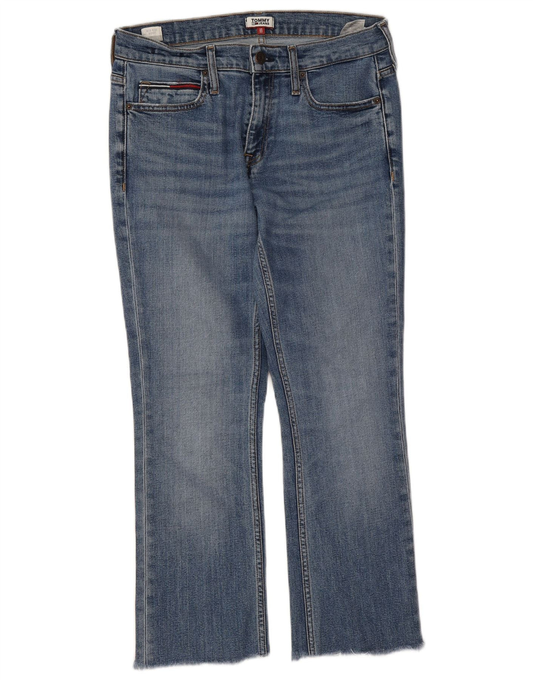 Jeans bootcut da donna a vita media Tommy Hilfiger W29 L25 cotone blu