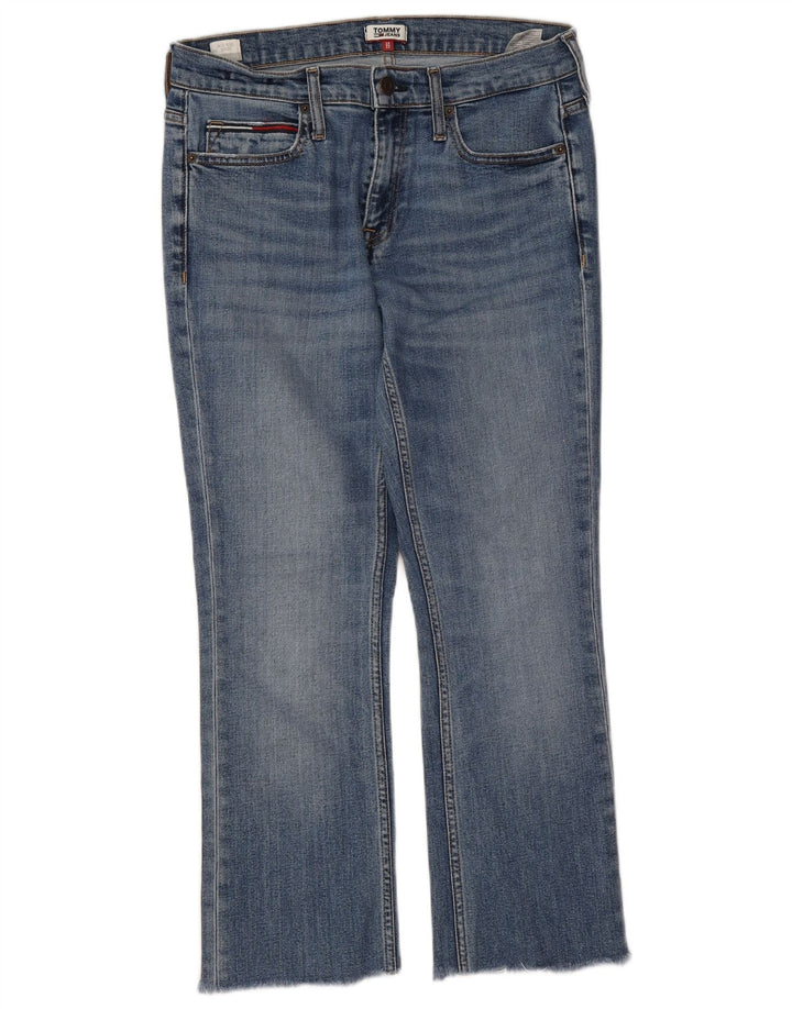 Jeans bootcut da donna a vita media Tommy Hilfiger W29 L25 cotone blu