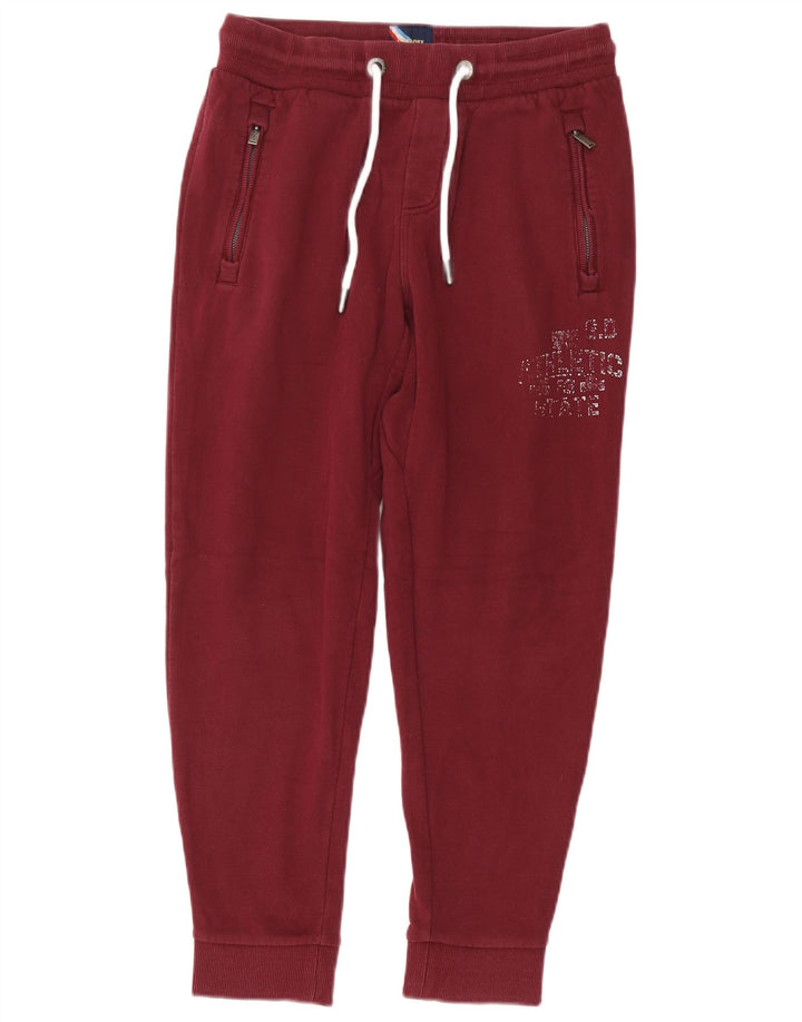 Pantaloni da tuta con grafica da uomo SUPERDRY Joggers in cotone bordeaux medio