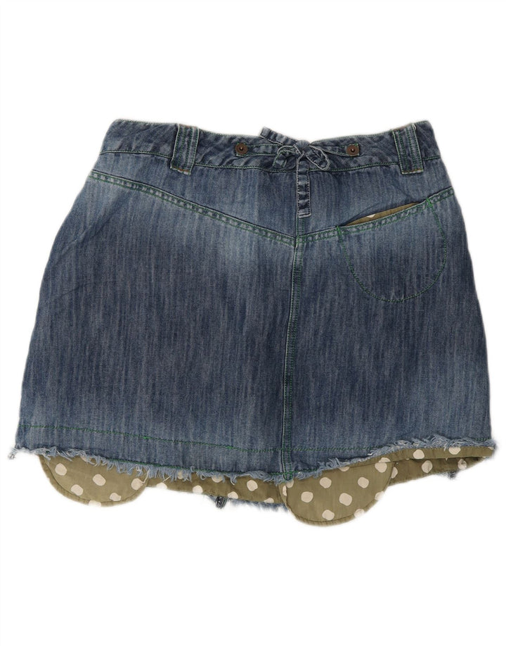 Max&Co. Mini gonna in denim da donna UK 16 grande W32 cotone blu