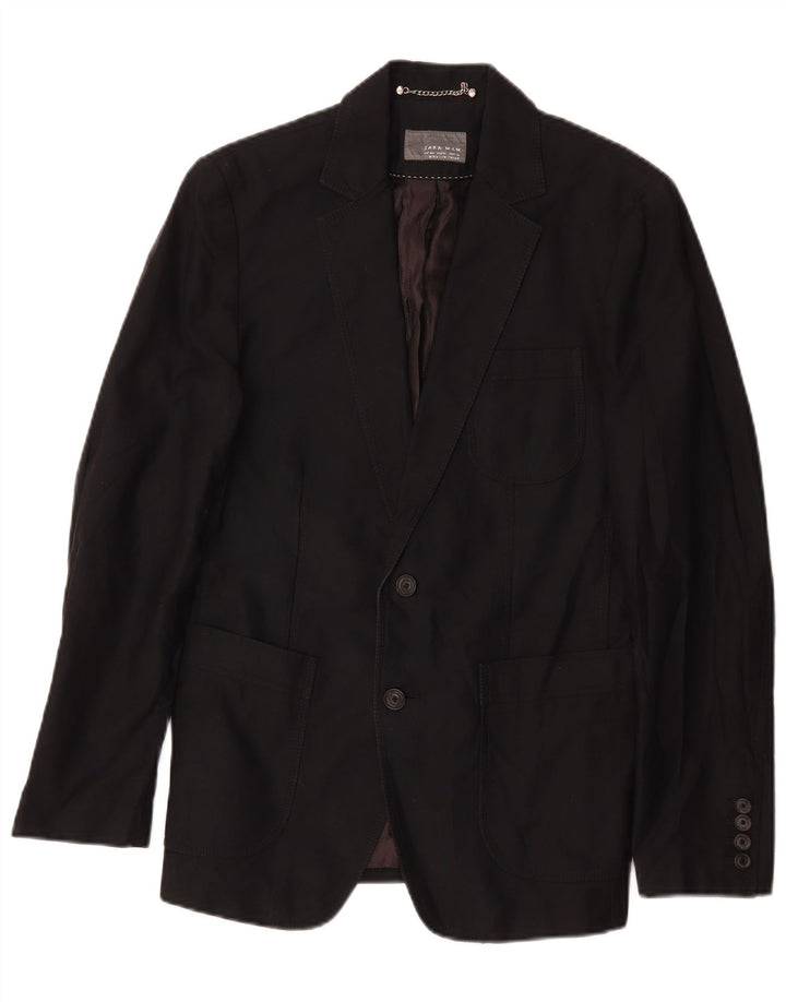 Giacca blazer da uomo a 2 bottoni Zara EU 46 piccola blu navy