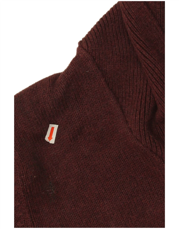 Maglione da uomo Marks & Spencer con collo a scialle blu Harbour, bordeaux medio