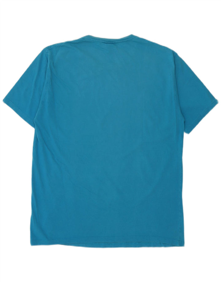 T-shirt grafica da uomo Saltrock Top grande in cotone blu