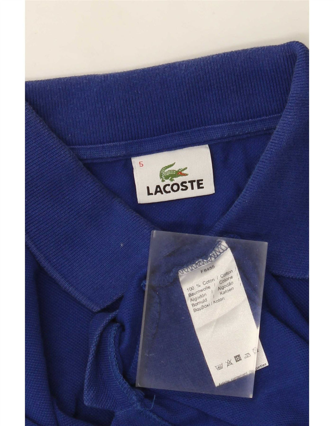 Polo da uomo Lacoste taglia 5 grande in cotone blu