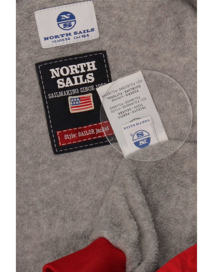 Giubbotto bomber North Sails da ragazzo 13-14 anni in nylon rosso