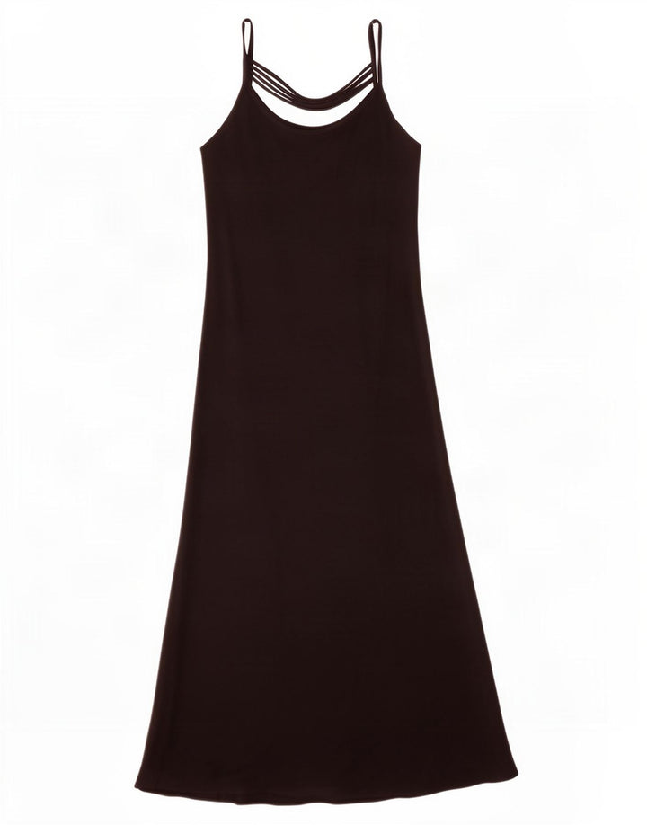 Abito lungo senza maniche da donna Just Elegance UK 16 grande poliestere nero